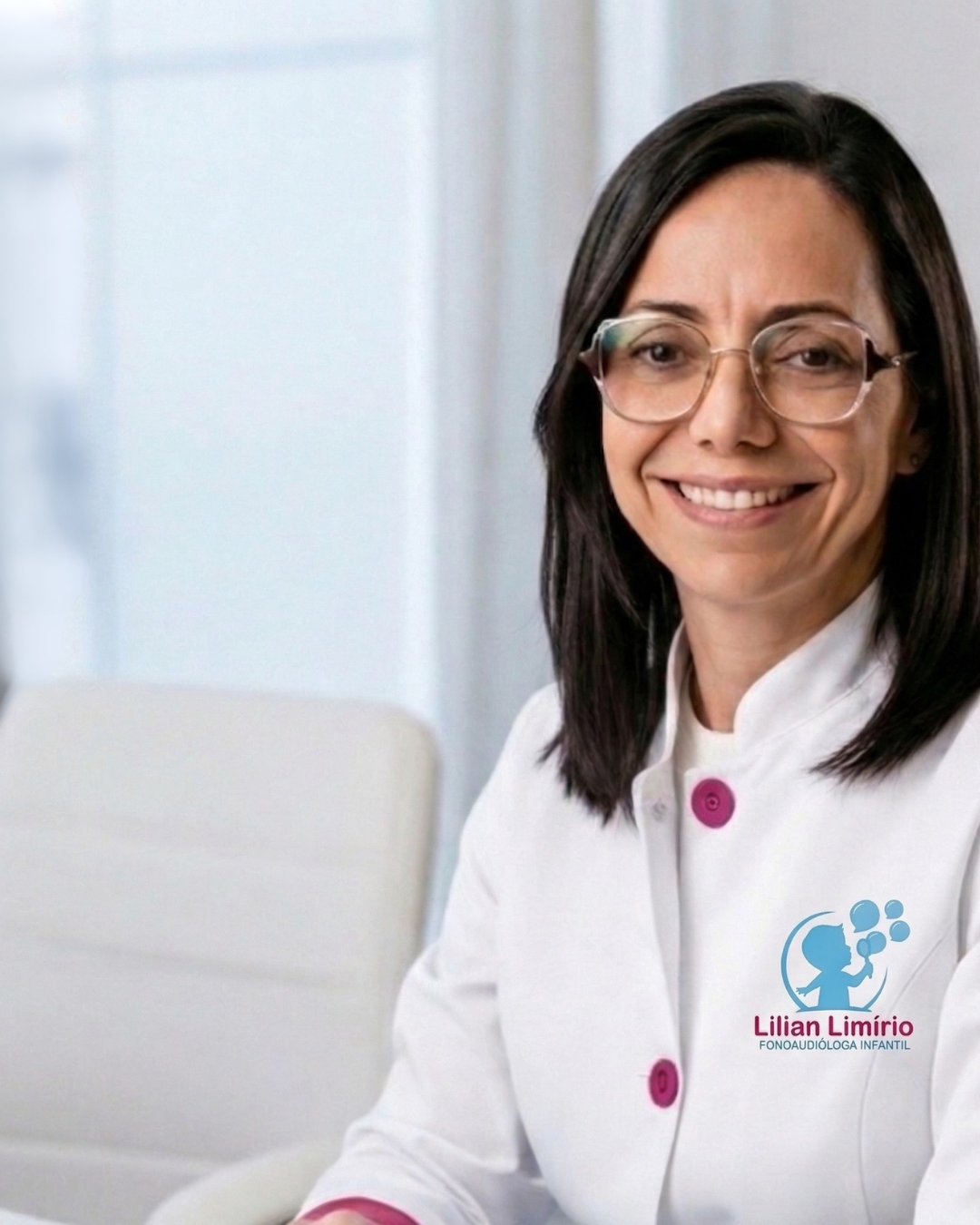 Lilian Limírio, fonoaudióloga infantil, em seu consultório